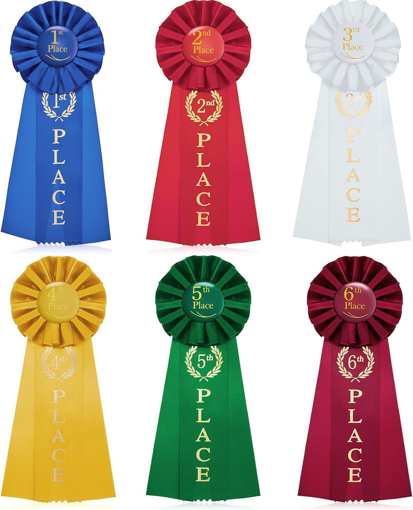 Award Ribbon Set Victory Rosette First Place Ribbon 1st, 2nd, 3rd, 4th, 5th, …