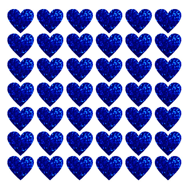 Blue Holographic Sparkle Heart Sticker Sheet! – Choose a Size – Cute & Sparkly!