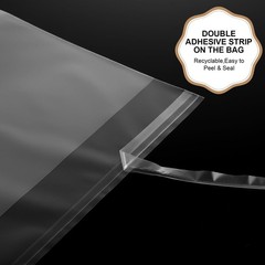 100 PCS AcidFree Crystal Clear Sleeves Storage Bags Fits 11/14 Inch Art