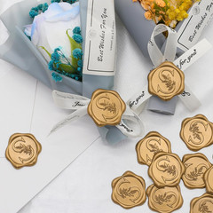 SWANGSA 100 Pack Letter S Wax Seal Stickers – Antique Gold Botanical Leaves