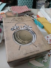 Tim Holtz Idea-ology Assemblage Clock for Keepsake Trinkets Paper Multimedia