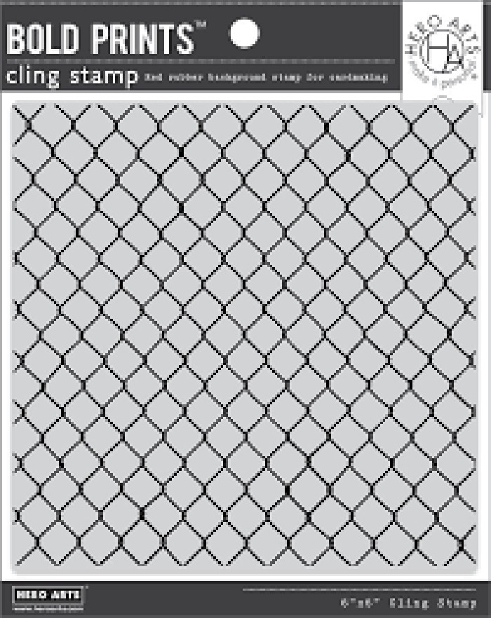 HERO ARTS – BIG AND BOLD CLING STAMPS – CHAIN LINKED FENCE