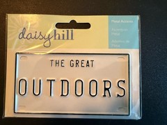 Daisy Hill License Plate Dimensional Scrapbooking Sticker 912526