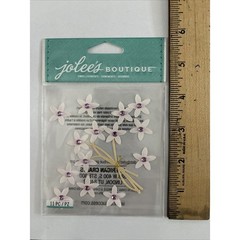 Jolee’s Boutique 3D Stickers Violet Jeweled Flowers 53256 New! Fast Shipping!