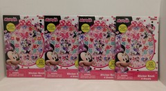 NEW~ Disney Junior MINNIE MOUSE Sticker Book Lot of 4 Pkgs 300 Each,Puffy,Floral