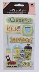 RARE Sticko Kids Chores Allowance Scrapbooking Stickers