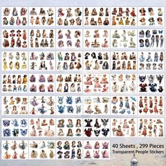Bomichi People Sticker Book for aldult Girl, 40 Sheets