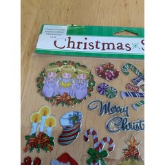 2006 Hobby Lobby Christmas Stickers Holographic Prismatic Sheet 6933204