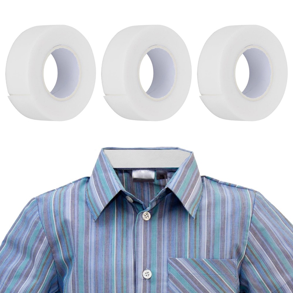 3 Rolls Sweat Pads Collar Protectors Self-Adhesive Absorbent Disposable Tape …