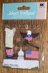 JOLEES WASHINGTON DC Title WHITE HOUSE US CAPITOL Monument 3D Scrapbook Stickers