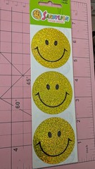 Vintage Sandylion Stickers Large Smiley Faces Yellow New In Package