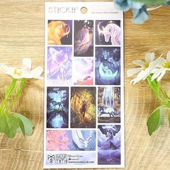 Stickii – Celestial Creatures Stickers – Fantasy Sticker Sheet – Crafts Journals