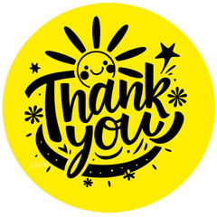 Thank You Stickers Pack of 50 – Round Labels for Orders, Gifts & Pack 2″