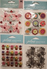 Lot Of 11 JOLEE’S BOUTIQUE STICKO Dimensional Scrapbooking Stickers FLOWERS