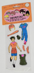 4 Vtg Stick On Sports Girl Theme 1970s Bella Fun Put Ons Sealed NOS New Lot