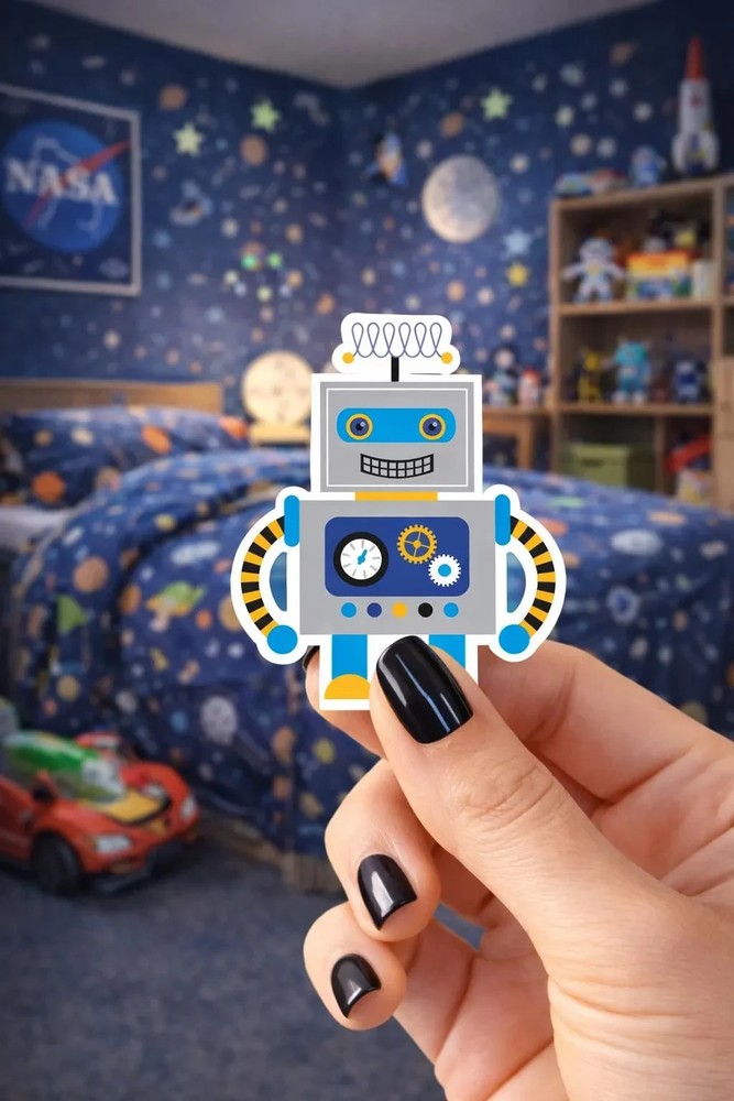 Robot Squad Sticker Set – 16 Piece