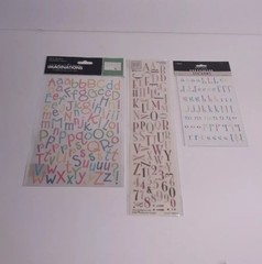 Scrapbook Craft Letter Embellishments Multi Colored 5 Packs Unused