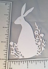 Easter Die Cuts * Midnight Hare * 10 Sets * White or Gray Cardstock * Cute!