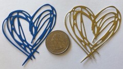 SCRIBBLE MARK Die-Cuts(8pc)4 Sizes•Splat•Oval•Heart•Doodle•Colorful*Card Making