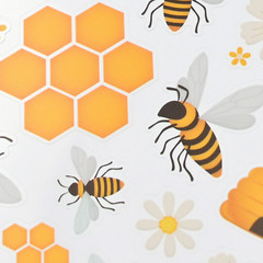 Bumblebee Hive & Flower Stickers Crafts Planner Supply Scrapbook Bug Bee Insect