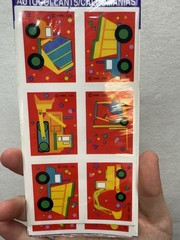 Deadstock Hallmark Party Express Construction Vehicles Sticker Packs 2pc #660