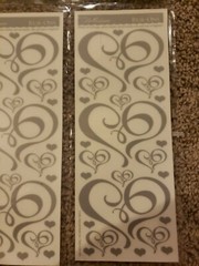 6 sheets Bellisimo Rub Ons acid free Wedding Love Hearts