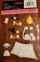 PROVO CRAFT STAND-OUTS PAPER SCULPTURE STICKERS CAMP TIME CAMPING TENT FIRE 3D