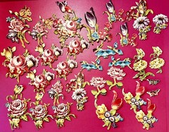 Anna Griffin Delicate Floral Engravings 30 3D Stickers +5 Recollection Tag/Minis