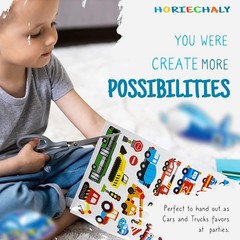 Safe and Colorful 280 PCS Transportation Stickers – Perfect for Classroom & Fun!