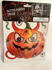 2020 Halloween Stickers glitter demon Pumpkin JackOLantern decor carving accents