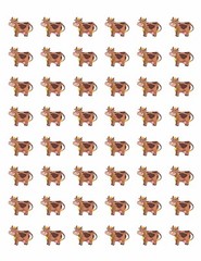 48 BROWN COW ENVELOPE SEALS LABELS STICKERS 1.2″ ROUND .