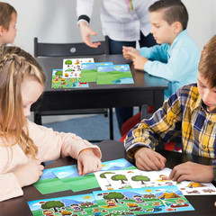 24 Mini Sticker Scenes for Summer Camp Adventure Educational Activities