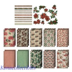 2021 Idea-ology Tim Holtz CHRISTMAS Worn Wallpaper 39 pcs New! Vintage
