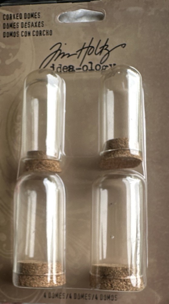 Tim Holtz Idea-ology Corked Domes Glass Display Domes 4pk TH93092