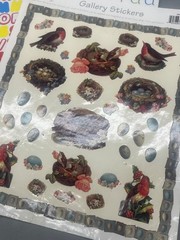 sticker lot scrapbook varied missing letters number birds heart stars nest READ