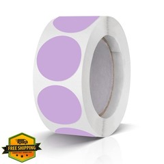 Meitaat Round Stickers Purple 1 Inch Dot Labels Waterproof 500ct