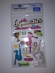 Paper House & mambiSTICKS 3D Gymnastics Stickers Lot of 2, Multicolor