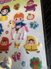 Snow White And The Seven Dwarfs Puffy Stickers Korean