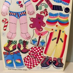 Vintage Sandylion Stickers Dress A Rag-A-Muffin Activity Sheet