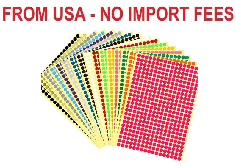 JANYUN 6528 Pieces Colored Dot Stickers, 1/4″ Small Color Labels Coding Circle R