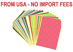 JANYUN 6528 Pieces Colored Dot Stickers, 1/4″ Small Color Labels Coding Circle R