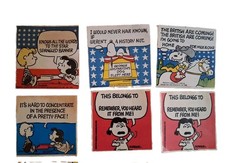(Lot of 11) 1970’s Peanuts Snoopy, Charlie Brown, Linus, Lucy 3 x 3 Stickers NOS