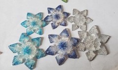 CraftBuddyUS Set of 108 Luxury Acrylic Leaves & Snowflakes in Mixed Colors