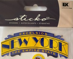 NEW YORK Stickers(11pc)Sticko•Beaver •Maple•State•Rose•Ladybug•Shell•Vacation