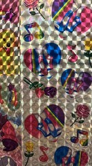 Vintage Lisa Frank Puppies Rainbow Ballet Ballerina Dance Prism Stickers