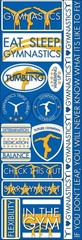 Eat, Sleep, Gymnastics – Sports cardstock scrapbook stickers – Reminisce RSS339