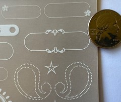 WHITE MEMORABLE Rub-On Transfers(4-1/2”x 7-3/4”)Flower •Happiness•Card Making•