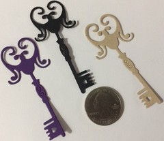 LOCK & KEY Die-Cuts(6pc) Victorian•Steampunk•Filagree•Card Making •Scrapbooking•