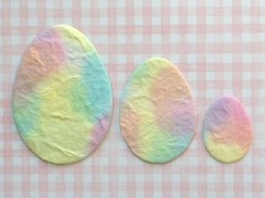45 Eggs Easter egg Pastel Batik Handmade Mulberry Paper cards basket scrapbook