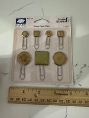 Cloud 9 Design Series Photo Banner II Epoxy Paper Clips 7Pc Baby Girl Themed